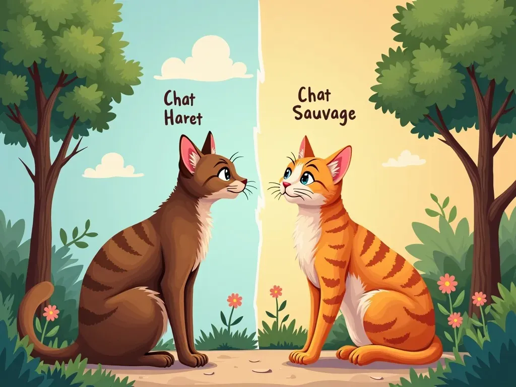 chat haret et chat sauvage