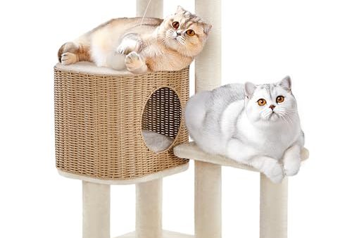 Avis Yaheetech Arbre à Chat en Rotin : Test Complet